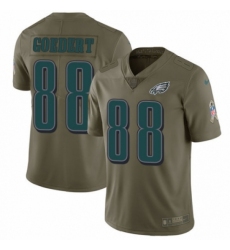 Youth Nike Philadelphia Eagles #88 Dallas Goedert Limited Olive 2017 Salute to Service NFL Jersey