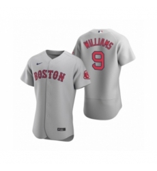 Men's Boston Red Sox #9 Ted Williams Nike Gray Authentic Road Jersey