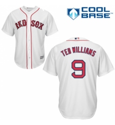 Men's Majestic Boston Red Sox #9 Ted Williams Replica White Home Cool Base MLB Jersey