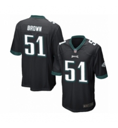 Men's Philadelphia Eagles #51 Zach Brown Game Black Alternate Football Jersey