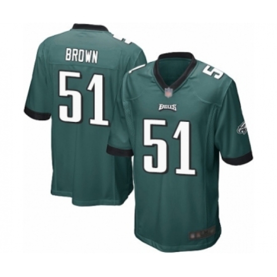 Men's Philadelphia Eagles #51 Zach Brown Game Midnight Green Team Color Football Jersey Men's Philadelphia Eagles #51 Zach Brown Game Midnight Green Team Color Football Jersey