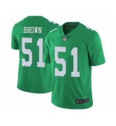 Men's Philadelphia Eagles #51 Zach Brown Limited Green Rush Vapor Untouchable Football Jersey