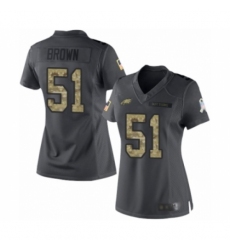 Women's Philadelphia Eagles #51 Zach Brown Limited Black 2016 Salute to Service Football Jersey