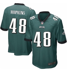 Men's Nike Philadelphia Eagles #48 Wes Hopkins Game Midnight Green Team Color NFL Jersey