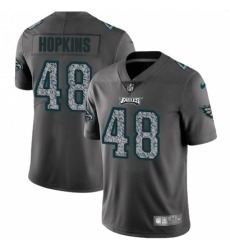 Men's Nike Philadelphia Eagles #48 Wes Hopkins Gray Static Vapor Untouchable Limited NFL Jersey