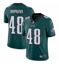 Men's Nike Philadelphia Eagles #48 Wes Hopkins Midnight Green Team Color Vapor Untouchable Limited Player NFL Jersey