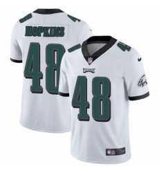 Men's Nike Philadelphia Eagles #48 Wes Hopkins White Vapor Untouchable Limited Player NFL Jersey