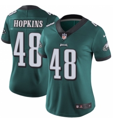 Women's Nike Philadelphia Eagles #48 Wes Hopkins Midnight Green Team Color Vapor Untouchable Limited Player NFL Jersey