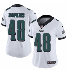 Women's Nike Philadelphia Eagles #48 Wes Hopkins White Vapor Untouchable Limited Player NFL Jersey