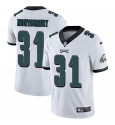 Men's Nike Philadelphia Eagles #31 Wilbert Montgomery White Vapor Untouchable Limited Player NFL Jersey