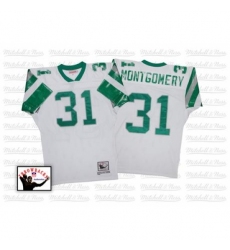 Mitchell And Ness Philadelphia Eagles #31 Wilbert Montgomery White Authentic Throwback NFL Jersey