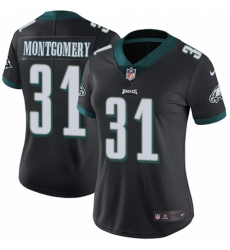 Women's Nike Philadelphia Eagles #31 Wilbert Montgomery Black Alternate Vapor Untouchable Limited Player NFL Jersey