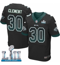 Men's Nike Philadelphia Eagles #30 Corey Clement Black Alternate Drift Fashion Super Bowl LII NFL Jersey