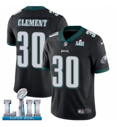 Men's Nike Philadelphia Eagles #30 Corey Clement Black Alternate Vapor Untouchable Limited Player Super Bowl LII NFL Jersey