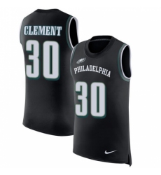 Men's Nike Philadelphia Eagles #30 Corey Clement Black Rush Player Name & Number Tank Top NFL Jersey