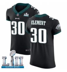 Men's Nike Philadelphia Eagles #30 Corey Clement Black Vapor Untouchable Elite Player Super Bowl LII NFL Jersey