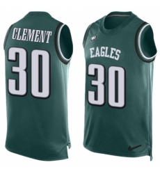 Men's Nike Philadelphia Eagles #30 Corey Clement Limited Midnight Green Player Name & Number Tank Top NFL Jersey