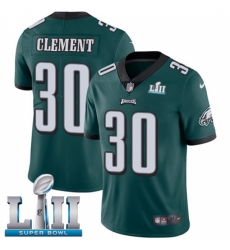 Youth Nike Philadelphia Eagles #30 Corey Clement Midnight Green Team Color Vapor Untouchable Limited Player Super Bowl LII NFL Jersey