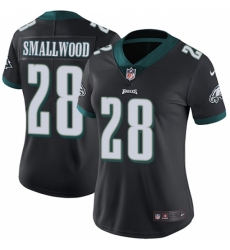 Women's Nike Philadelphia Eagles #28 Wendell Smallwood Black Alternate Vapor Untouchable Limited Player NFL Jersey