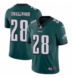 Youth Nike Philadelphia Eagles #28 Wendell Smallwood Midnight Green Team Color Vapor Untouchable Limited Player NFL Jersey