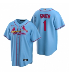 Men's Nike St. Louis Cardinals #1 Ozzie Smith Light Blue Alternate Stitched Baseball Jersey