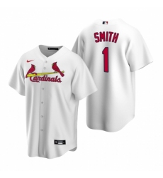 Men's Nike St. Louis Cardinals #1 Ozzie Smith White Home Stitched Baseball Jersey