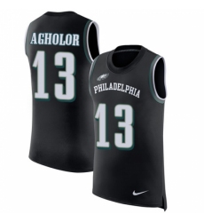 Men's Nike Philadelphia Eagles #13 Nelson Agholor Limited Black Rush Player Name & Number Tank Top NFL Jersey