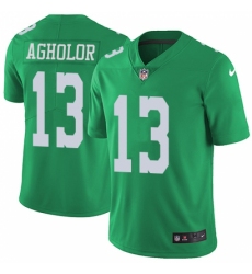 Men's Nike Philadelphia Eagles #13 Nelson Agholor Limited Green Rush Vapor Untouchable NFL Jersey