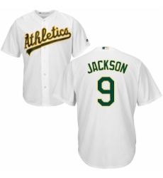 Men's Majestic Oakland Athletics #9 Reggie Jackson Replica White Home Cool Base MLB Jersey