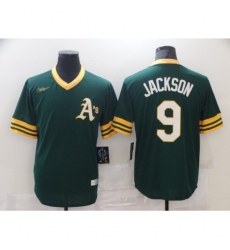 Men's Nike Oakland Athletics #9 Reggie Jackson Green Alternate Flex Base Authentic Jersey