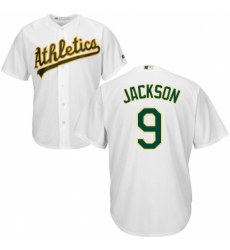 Youth Majestic Oakland Athletics #9 Reggie Jackson Replica White Home Cool Base MLB Jersey