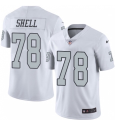 Men's Nike Oakland Raiders #78 Art Shell Limited White Rush Vapor Untouchable NFL Jersey