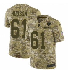Men's Nike Oakland Raiders #61 Rodney Hudson Limited Camo 2018 Salute to Service NFL Jersey