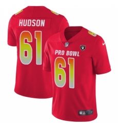 Men's Nike Oakland Raiders #61 Rodney Hudson Limited Red 2018 Pro Bowl NFL Jersey