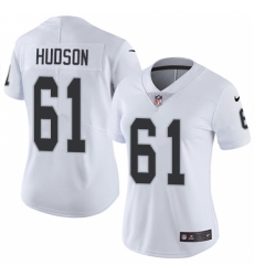 Women's Nike Oakland Raiders #61 Rodney Hudson White Vapor Untouchable Limited Player NFL Jersey