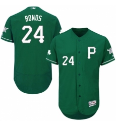 Men's Majestic Pittsburgh Pirates #24 Barry Bonds Green Celtic Flexbase Authentic Collection MLB Jersey