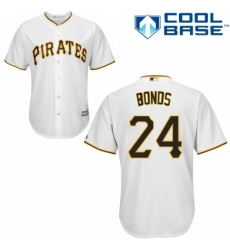 Men's Majestic Pittsburgh Pirates #24 Barry Bonds Replica White Home Cool Base MLB Jersey