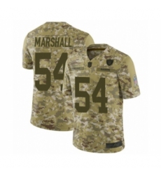 Men's Oakland Raiders #54 Brandon Marshall Limited Camo 2018 Salute to Service Football Jersey