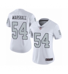 Women's Oakland Raiders #54 Brandon Marshall Limited White Rush Vapor Untouchable Football Jersey