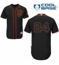 Men's Majestic San Francisco Giants #24 Willie Mays Replica Black Alternate Cool Base MLB Jersey