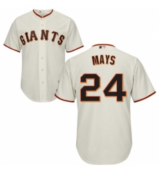Men's Majestic San Francisco Giants #24 Willie Mays Replica Cream Home Cool Base MLB Jersey