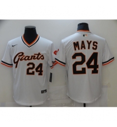 Men's Nike San Francisco Giants #24 Willie Mays Authentic White Jersey