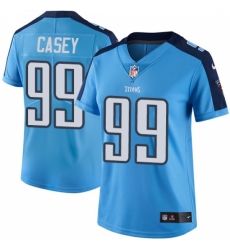 Women's Nike Tennessee Titans #99 Jurrell Casey Light Blue Team Color Vapor Untouchable Limited Player NFL Jersey