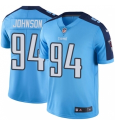 Youth Nike Tennessee Titans #94 Austin Johnson Limited Light Blue Rush Vapor Untouchable NFL Jersey