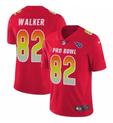 Men's Nike Tennessee Titans #82 Delanie Walker Limited Red 2018 Pro Bowl NFL Jersey