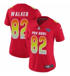 Women's Nike Tennessee Titans #82 Delanie Walker Limited Red 2018 Pro Bowl NFL Jersey