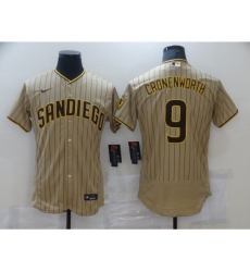 Men's Nike San Diego Padres #9 Jake Cronenworth Brown Road Player Jersey