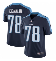 Men's Nike Tennessee Titans #78 Jack Conklin Navy Blue Alternate Vapor Untouchable Limited Player NFL Jersey