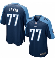 Men's Nike Tennessee Titans #77 Taylor Lewan Game Navy Blue Alternate NFL Jersey
