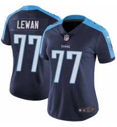 Women's Nike Tennessee Titans #77 Taylor Lewan Elite Navy Blue Alternate NFL Jersey